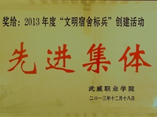 2013年“文明宿舍標(biāo)兵”創(chuàng)建活動先進集體